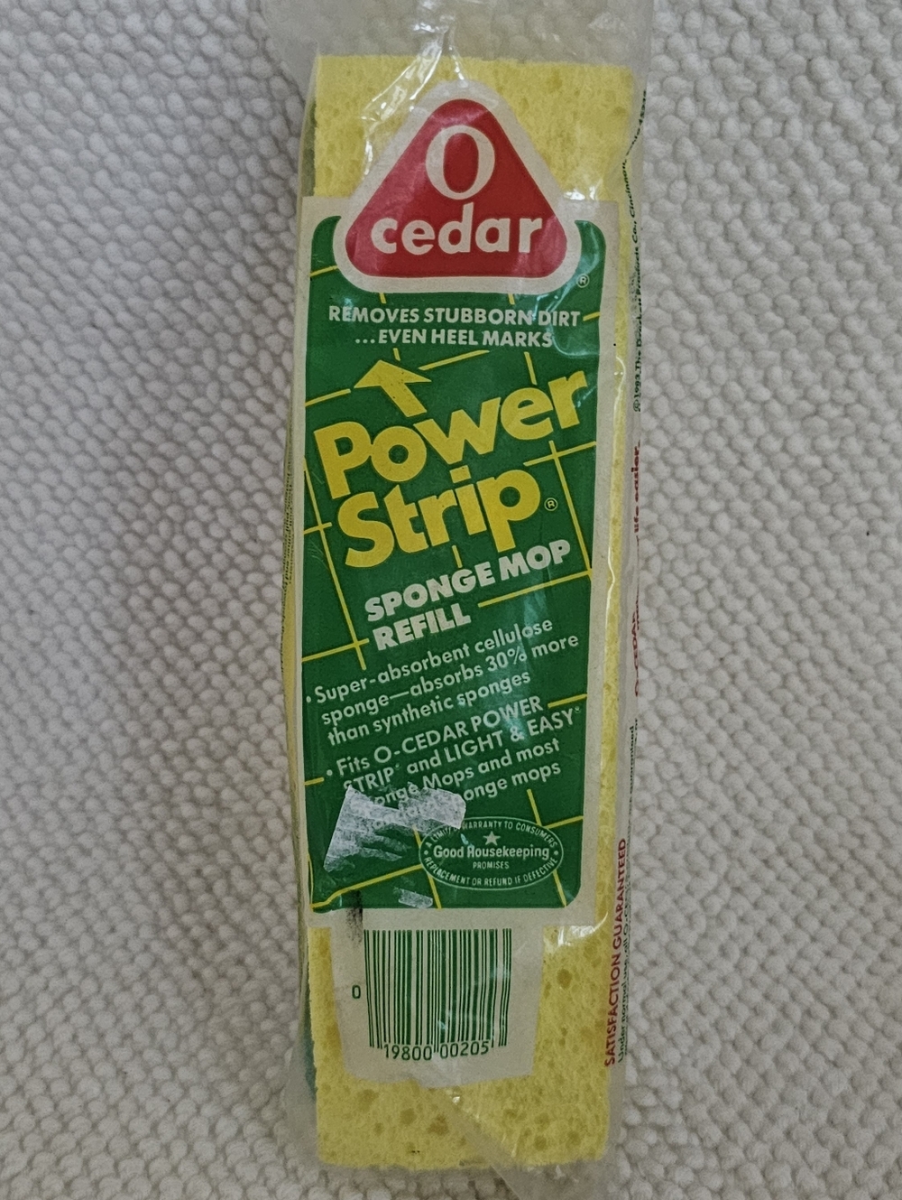 O-Cedar Power Strip Sponge Mop Refill  Vintage VTG Fits Power Strip Light & Easy